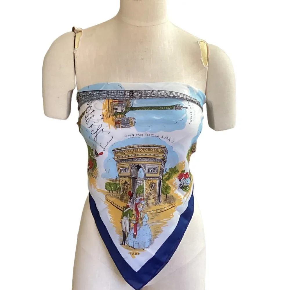 J.‎ Mico Sancho Paris Square Famous City Landmarks Travel Scarf 45C